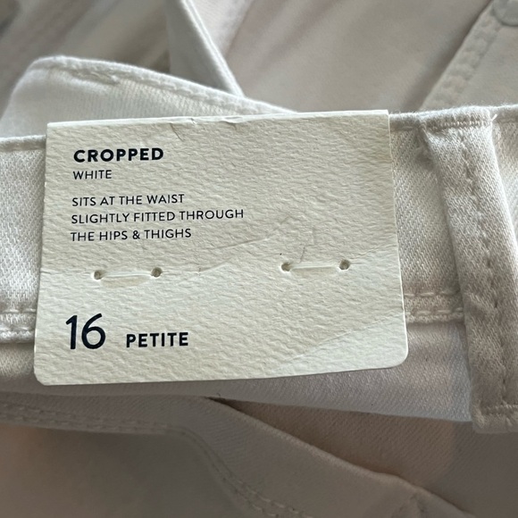 NWT J. Jill High Rise Cropped Split Hem Jeans - White - Picture 10 of 15